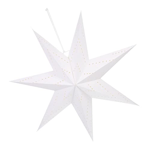 MUCKLILY Weihnachtlicher Faltbarer Papierlampenschirm Sternlaterne Dekorativer Lampenschirm für Weihnachtsbeleuchtung Einfache Montage Leichter Sicherer Papierlampenschirm von MUCKLILY