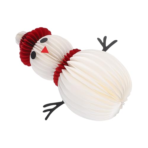 MUCKLILY Weihnachtlicher Schneemann-Honeycomb-dekor Großer Papier-schneemann als Festlicher Tischmittelpunkt Leichte Stabile Weihnachtsdekoration für Esstisch und Indoor-partygestaltung von MUCKLILY