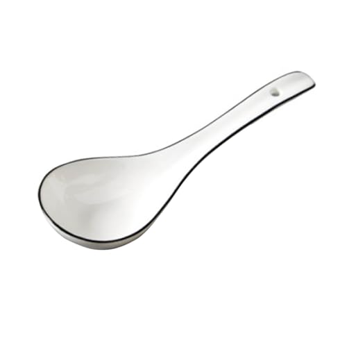 MUCKLILY Weiße Keramik suppenkelle Multifunktionaler Löffel für Suppe Dessert Eiscreme Hitzebeständig Elegantes Design Geeignet für Haushalt und Restaurantgebrauch MUCKLILY Weiße Keramik suppenkelle Multifunktionaler Löffel für Suppe Dessert Eiscreme Hitzebeständig Elegantes Design Geeignet für Haushalt und Restaurantgebrauch von MUCKLILY