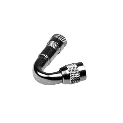 MUCKLILY Winkel Ventilverlängerung Metall Adapter für Auto Motorrad Roller Reifenventilverlängerung mit Metallkappe Einfache Montage und Langlebig von MUCKLILY
