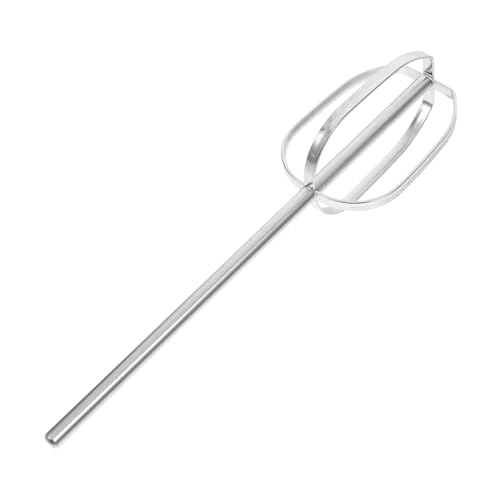 MUCKLILY elektrischer Mixer Fleischmischer Stabmixer Gebäck Mixer Sauerteig -Werkzeuge kleine Schneebesen zum Kochen mini wisch Kaffeemischstab Wisp Rostfreier Stahl Silber Wiederverwendbar von MUCKLILY