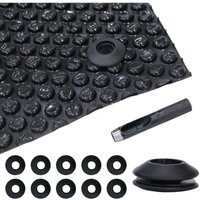 10 Kunststoff Ösen Schwarz + 1 Locheisen Pool Solarheizung Abdeckplane Wärmefolie Schwimmbadabdeckung Poolüberdachung Sonnenplane PVC-Abdeckung von MUCOLA
