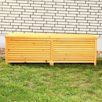 140CM Holz Auflagenbox Kissenbox Gartenbox Gartentruhe Auflagen Truhe Holztruhe von MUCOLA