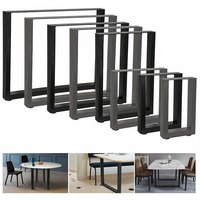2er Set Tischgestell Schwarz 70x72 cm Tischuntergestell Tischkufen Tischbeine von MUCOLA