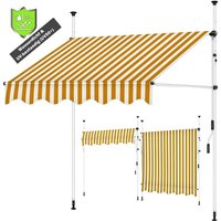 Balkonmarkise Klemmmarkise Markise 200 x 120 cm - Weiß / Orange LED Balkon Terrasse Fenstermarkise Balkonmarkise Klemmmarkise Markise 200 x 120 cm - Weiß / Orange LED Balkon Terrasse Fenstermarkise von MUCOLA