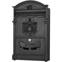 Briefkasten Antik Wandbriefkasten Briefkastenanlage Mailbox Letterbox Schwarz von MUCOLA
