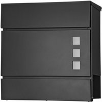 Briefkasten Edelstahl Wandbriefkasten Zeitungsfach Zeitungsrolle Namenschild Design Mailbox Kasten Postkasten Wandmontage - Schwarz Briefkasten Edelstahl Wandbriefkasten Zeitungsfach Zeitungsrolle Namenschild Design Mailbox Kasten Postkasten Wandmontage - Schwarz von MUCOLA