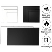 Kaminglas Tischplatte Bodenplatte Funkenschutz ESG Sicherheitsglas Klarglas Schwarz Ofenglas Glasplatte Kaminplatte Glasscheibe Vorleg - 80x80cm von MUCOLA
