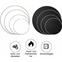 Kaminglas Tischplatte Bodenplatte Rund Funkenschutz esg Sicherheitsglas Klarglas Schwarz Ofenglas Glasplatte Kaminplatte Glasscheibe Vorleg - ø 80cm Kaminglas Tischplatte Bodenplatte Rund Funkenschutz esg Sicherheitsglas Klarglas Schwarz Ofenglas Glasplatte Kaminplatte Glasscheibe Vorleg - ø 80cm von MUCOLA