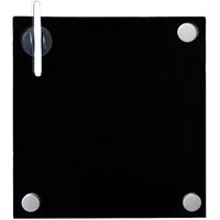 Mucola - 45x50 Glasmagnettafel Schwarz Magnetboard Memoboard Wandtafel Pinnwand Glastafel von MUCOLA