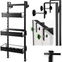 Mucola - Duschablage zum Hängen Metall Duschregal ohne Bohren 3 Körbe Duschorganizer schwarz Mucola - Duschablage zum Hängen Metall Duschregal ohne Bohren 3 Körbe Duschorganizer schwarz von MUCOLA