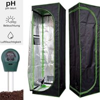 Mucola - Growbox Gewächshaus Indoor Pflanzenzelt Zuchtzelt Growroom Zuchtschrank Darkroom Zimmergewächshaus Growschrank - 60x60x220 cm Mucola - Growbox Gewächshaus Indoor Pflanzenzelt Zuchtzelt Growroom Zuchtschrank Darkroom Zimmergewächshaus Growschrank - 60x60x220 cm von MUCOLA
