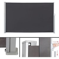 Mucola - Seitenmarkise Balkonmarkise - Windschutz Seitenrollo Sichtschutzwand in Braun 180x300CM von MUCOLA