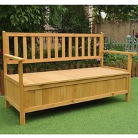 Mucola - Sitzbank Truhenbank Auflagenbox Gartenbank Holz Gartenbox Box Gartentruhe neu von MUCOLA