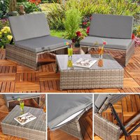 Sitzgarnitur Gartenmöbel Sitzgruppe Lounge Poly Rattan Möbel Set Gartengarnitur von MUCOLA