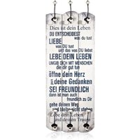 Mucola - Wandgarderobe Garderobenpaneel Garderobe Wandpaneel Flurgarderobe Haken weiß von MUCOLA