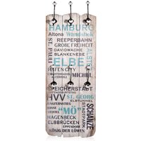 Mucola - Wandgarderobe Garderobenpaneel Garderobe Wandpaneel Flurgarderobe weiß Haken von MUCOLA