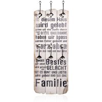 Mucola - Wandgarderobe Garderobenpaneel Garderobe Wandpaneel Haken braun Flurgarderobe von MUCOLA