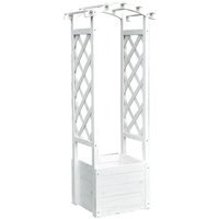 Mucola - Rosenbogen Blumenkübel Rankhilfe Spalier Rankgitter Rosensäule Holz Rankgestell weiß Mucola - Rosenbogen Blumenkübel Rankhilfe Spalier Rankgitter Rosensäule Holz Rankgestell weiß von MUCOLA