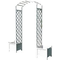 Rosenbogen Weiß Rankhilfe Blumenkübel Torbogen Spalier Rankgitter Holz Pergola von MUCOLA