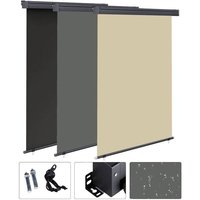 Mucola - Senkrechtmarkise für Balkon und Terrasse 140x140 cm Anthrazit Vertikalmarkise Windschutz Markise Sonnenschutz Sichtschutz Mucola - Senkrechtmarkise für Balkon und Terrasse 140x140 cm Anthrazit Vertikalmarkise Windschutz Markise Sonnenschutz Sichtschutz von MUCOLA