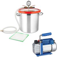 Set 70 l/min Vakuumpumpe + 21,4L Vakuumkammer Unterdruckpumpe Vacuum Set 70 l/min Vakuumpumpe + 21,4L Vakuumkammer Unterdruckpumpe Vacuum von MUCOLA