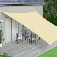 Sonnenschutzsegel Sonnensegel Sonnendach Windschutz Regenschutz Schattensegel Sonnenschutz Balkon Beschattung uv Schutz - Quadrat - 3,6x3,6 m - Sand von MUCOLA