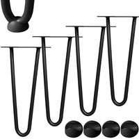 Mucola - Tischbeine 4er Set Hairpin Leg Haarnadelbeine Tischgestell Tisch Tischkufen Legs Esstisch Harpins Tischbein 2 Streben Schwarz - 36 cm Mucola - Tischbeine 4er Set Hairpin Leg Haarnadelbeine Tischgestell Tisch Tischkufen Legs Esstisch Harpins Tischbein 2 Streben Schwarz - 36 cm von MUCOLA