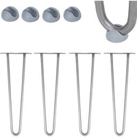 Tischbeine 4er Set Hairpin Leg Haarnadelbeine Tischgestell Tisch Tischkufen Legs Esstisch Harpins Tischbein 2 Streben Stahl - 10 cm Tischbeine 4er Set Hairpin Leg Haarnadelbeine Tischgestell Tisch Tischkufen Legs Esstisch Harpins Tischbein 2 Streben Stahl - 10 cm von MUCOLA