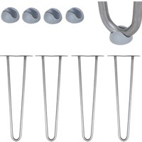 Tischbeine 4er Set Hairpin Leg Haarnadelbeine Tischgestell Tisch Tischkufen Legs Esstisch Harpins Tischbein 2 Streben Stahl - 86 cm von MUCOLA