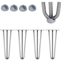 Mucola - Tischbeine 4er Set Hairpin Leg Haarnadelbeine Tischgestell Tisch Tischkufen Legs Esstisch Harpins Tischbein 3 Streben Stahl - 72 cm von MUCOLA