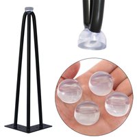 Mucola - Tischbeinschoner Bodenschutz 4er Set für Hairpin Legs 12mm Transparent Silikon Möbelfüße Couchtisch Schreibtisch Protectors Untersetzer von MUCOLA