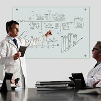 Whiteboard Memoboard Glasboard ESG Sicherheitsglas Milchglas Wandtafel Glastafel Pinnwand Edelstahl - 50x120 von MUCOLA