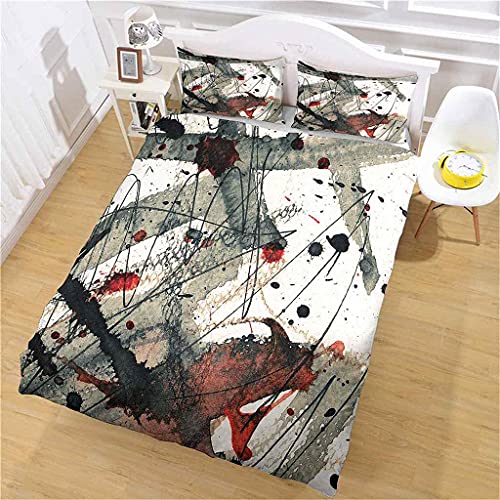 MUCXBE Baby Bettwäsche Set 155x220cm Abstrakte Graffiti Muster Microfaser Atmungsaktive Mit Verdeckter Reißverschluss Und 2 Kissenbezug 80x80cm Für Kinder Schlafzimme Single Bettbezug MUCXBE Baby Bettwäsche Set 155x220cm Abstrakte Graffiti Muster Microfaser Atmungsaktive Mit Verdeckter Reißverschluss Und 2 Kissenbezug 80x80cm Für Kinder Schlafzimme Single Bettbezug von MUCXBE