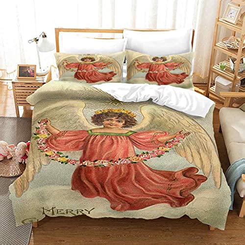 MUCXBE Kinder Bettwäsche Set Für Jungen Teenager Mädchen Bettwaren 3D Gedruckt Roter Kleiner Engel Soft Mikrofaser Bettbezug 135x200cm Mit Reißverschluss + 2 Kissenbezug 80x80cm MUCXBE Kinder Bettwäsche Set Für Jungen Teenager Mädchen Bettwaren 3D Gedruckt Roter Kleiner Engel Soft Mikrofaser Bettbezug 135x200cm Mit Reißverschluss + 2 Kissenbezug 80x80cm von MUCXBE