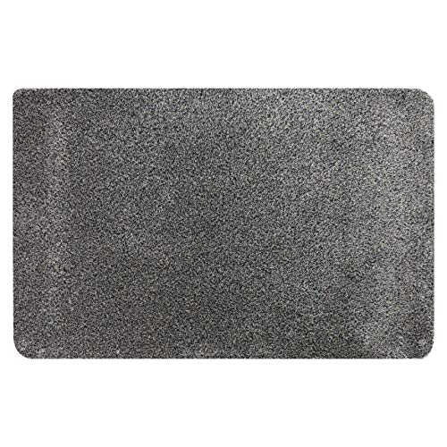 MUD STOPPER Worsley Schmutzfangmatte, Duschmatte, super weiche Haptik, maschinenwaschbar, rutschfeste Fußmatte für Zuhause/Büro – 100% Polyester – Granit, 50 x 80 cm von MUD STOPPER