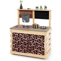 MUDDY BUDDY Matschküche »Big Leo«, BxHxL: 40 x 90 x 80 cm, ab 3 Jahren - braun | rosa von MUDDY BUDDY
