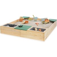MUDDY BUDDY Sandkasten »Beach Rebel«, Ab 3 Jahren, Zypressenholz - beige | gruen von MUDDY BUDDY