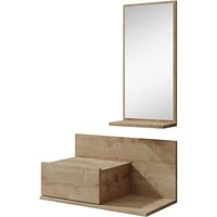 Flurmöbel mit Spiegel Garderobenset Dielenmöbel Hängend Wandschrank 1 Schublade Wandgarderobe Korridormöbel 60x85,5x30cm Safirfarbe Modell Isabela Flurmöbel mit Spiegel Garderobenset Dielenmöbel Hängend Wandschrank 1 Schublade Wandgarderobe Korridormöbel 60x85,5x30cm Safirfarbe Modell Isabela von MUEBLES BONITOS