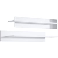 2er Set Wandregale Wandboard Hängeregal Bücherregal 100x20x20cm Modell Luke Weiss Glanz 2er Set Wandregale Wandboard Hängeregal Bücherregal 100x20x20cm Modell Luke Weiss Glanz von MUEBLES BONITOS