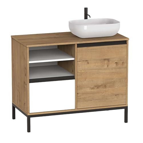MUEBLES PITARCH, Material: Spanplatten und Melamin, hohe Dichte, Eiche Gold/Weiß, Regular MUEBLES PITARCH, Material: Spanplatten und Melamin, hohe Dichte, Eiche Gold/Weiß, Regular von MUEBLES PITARCH