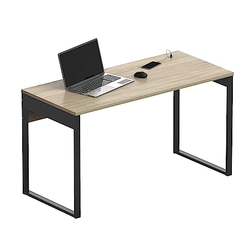 Muebles Pitarch Nexus Tisch, Spanplatte aus Partikeln und Melamin mit hoher Dichte, Eiche Cambrian/schwarzes Bein, 76x135x60 cm von MUEBLES PITARCH