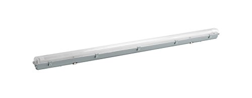 MÜLLER LICHT 20800156 LED Wannenleuchte Aqua-Promo 1 x 18 W LED Röhre, 1 x 1800 lm, Plastik, grau, 126.3 x 7.4 x 8.7 cm von Müller-Licht