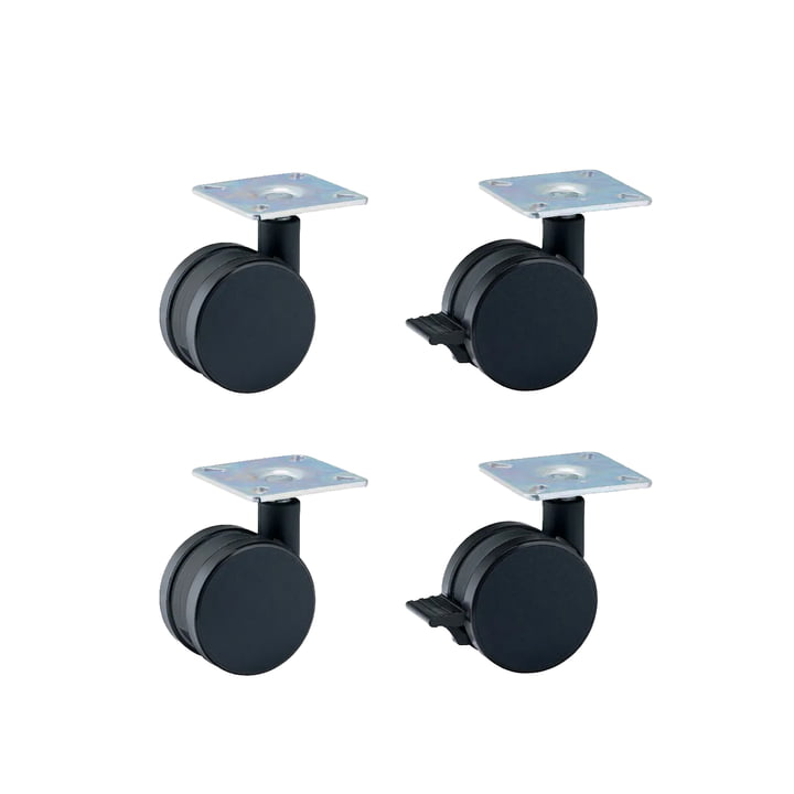Müller Small Living Vertiko Rollen Möbelrollen Set Möbelzubehör Schwarz 4er Set B-Ware Müller Small Living Vertiko Rollen Möbelrollen Set Möbelzubehör Schwarz 4er Set B-Ware von MÜLLER Small Living