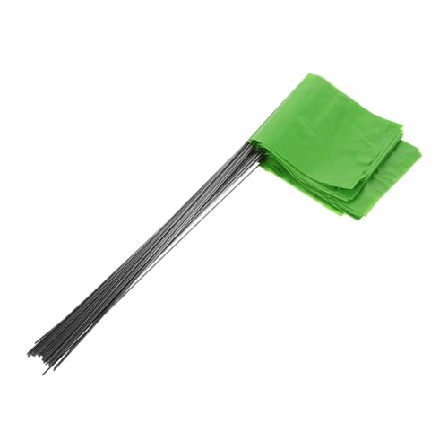MUELODSIC 1 Satz Teiliges Gartenbewässerungs Markierungsflaggen Aus Polyester Mit Robusten Stahl Drahtstangen Wetterbeständig Für Rasen Vermessung Und Außenbereich 50 Stück von MUELODSIC