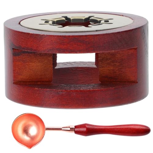 MUELODSIC 1 Satz Wax Siegelwärmer Set mit Schmelzlöffel Wachs Schmelzgerät Gummiholz und Roségold für DIY Einladungen und Tischdekoration Leicht zu Reinigen und Platzsparend MUELODSIC 1 Satz Wax Siegelwärmer Set mit Schmelzlöffel Wachs Schmelzgerät Gummiholz und Roségold für DIY Einladungen und Tischdekoration Leicht zu Reinigen und Platzsparend von MUELODSIC
