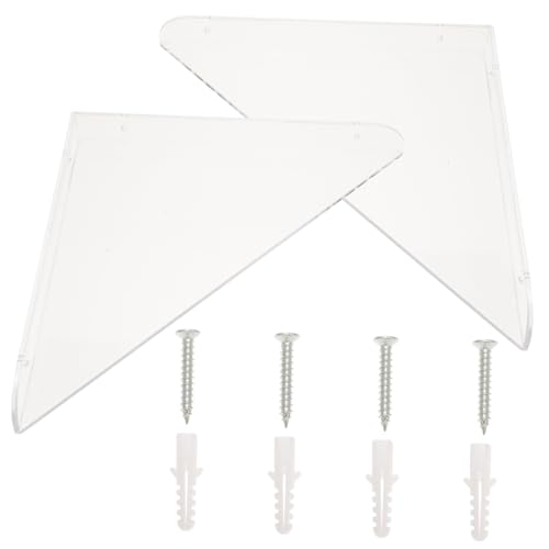 MUELODSIC 1satz Eckregal Aus Acryl Für Bad Und Küche Wandmontierbar Ohne Bohren Elegantes Design Praktische Aufbewahrungslösung Für Ecke Leicht Zu Installieren von MUELODSIC