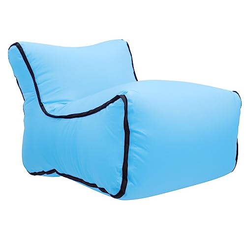 MUELODSIC 1 Stück Faltbares Luftsofa für Außenbereich Tragbare Aufblasbare Couch für Camping und Freizeitaktivitäten Wasserfest und Leicht Himmelblaue Farbe von MUELODSIC