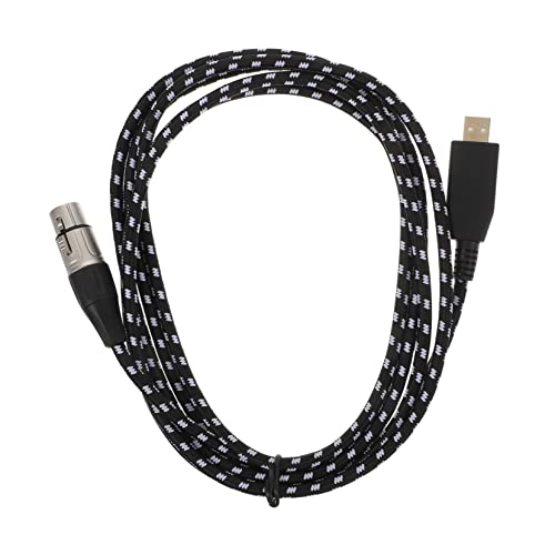 MUELODSIC 1 Stück USB zu Xlr Mikrofonkabel Doppelt Abgeschirmtes Rauschreduziertes Kabel für Heim Audio Professionelle Aufnahme Kompatibel mit Mikrofonen und Lautsprechern Schwarz von MUELODSIC