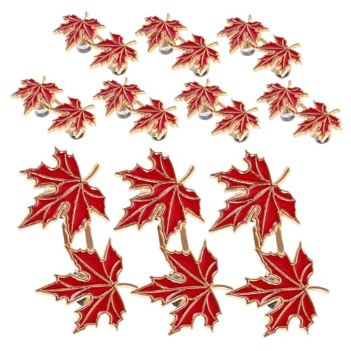 MUELODSIC 10 Paare Abnehmbare Taillenstraffer Clips aus Legierung mit Stilvollem Ahornblatt-design Verstellbare Jeansknöpfe zum Einfachen Taillen-anpassen ohne Nähen für Hosen Röcke und MUELODSIC 10 Paare Abnehmbare Taillenstraffer Clips aus Legierung mit Stilvollem Ahornblatt-design Verstellbare Jeansknöpfe zum Einfachen Taillen-anpassen ohne Nähen für Hosen Röcke und von MUELODSIC